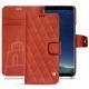 Samsung Galaxy S8+ leather case - Arange clouquié - Couture