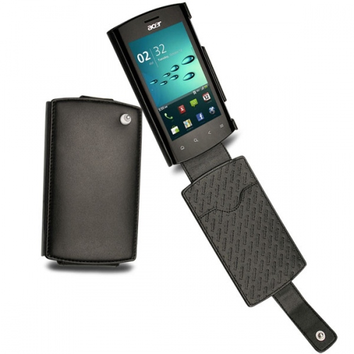 Acer Liquid Metal  leather case - Noir ( Nappa - Black ) 