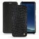 Samsung Galaxy S8+ leather case - Autruche nero