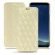 Samsung Galaxy S8+ leather case - Ivoire - Couture ( Sleek P C12 - White ) 