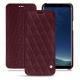 Custodia in pelle Samsung Galaxy S8+ - Lie de vin - Couture ( Pantone 5115C ) 