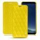 Housse cuir Samsung Galaxy S8+ - Jaune fluo - Couture