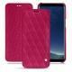 Samsung Galaxy S8+ leather case - Rose fluo - Couture