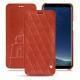Samsung Galaxy S8+ leather case - Arange clouquié - Couture