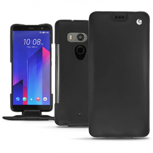 HTC U11+ leather case - Noir ( Nappa - Black ) 