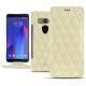 HTC U11+ leather case - Ivoire - Couture ( Sleek P C12 - White ) 