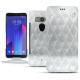 Capa em pele HTC U11+ - Platinium - Couture