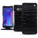Capa em pele HTC U11+ - Crocodile nero