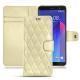 HTC U11+ leather case - Beige - Couture ( Nappa - Pantone 7502C ) 