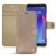 HTC U11+ leather case - Taupe vintage ( Pantone 7530C ) 