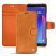 HTC U11+ leather case - Mandarine vintage ( Pantone 165C ) 