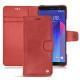 HTC U11+ leather case - Cerise vintage ( Pantone 185C ) 