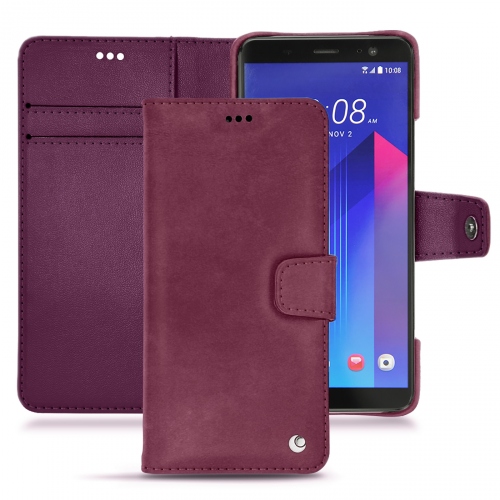 가죽 커버 HTCU 11+Prune vintage ( Pantone #612434 ) 