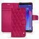 Housse cuir HTC U11+ - Rose fluo - Couture