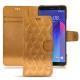 Housse cuir HTC U11+ - Or Maïa - Couture
