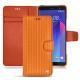 HTC U11+ leather case - Abaca arancio