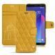Funda de piel HTC U11+ - Jaune soulèu - Couture