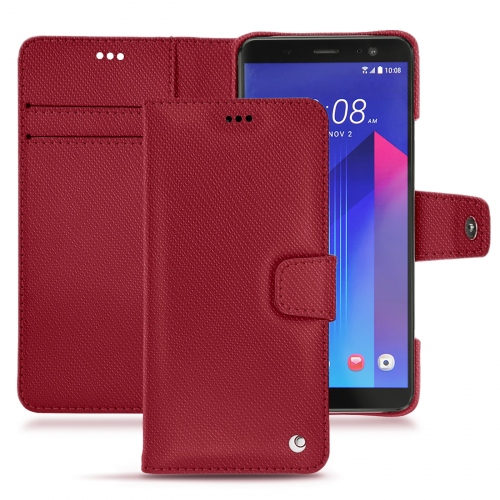 Funda de piel HTC U11+Rouge passion ( Pantone #a6192e ) 