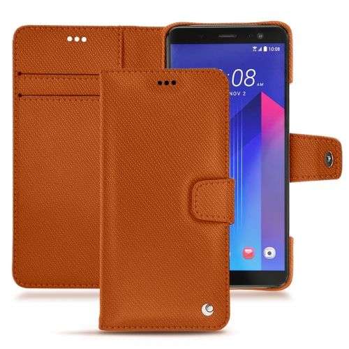 HTC U11+ leather caseOrange vibrant ( Pantone #e36b39 ) 