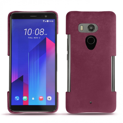 Capa em pele HTC U11+Prune vintage ( Pantone #612434 ) 