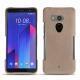 HTC U11+ leather cover - Taupe vintage ( Pantone 7530C ) 