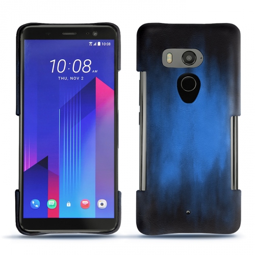レザーケース HTC U11+Bleu Patine