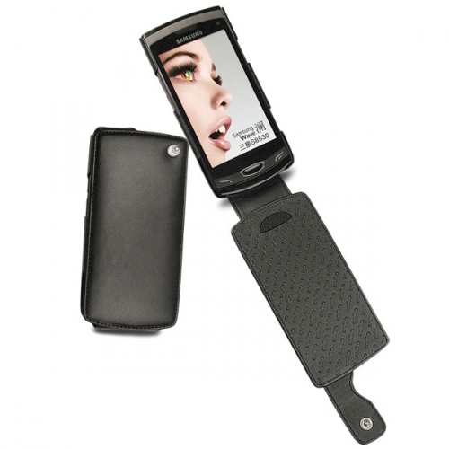 Samsung GT-S8530 Wave 2  leather case - Noir ( Nappa - Black ) 