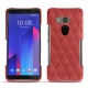 HTC U11+ leather cover - Cerise vintage - Couture