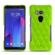 Capa em pele HTC U11+ - Vert fluo - Couture