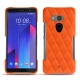 Custodia in pelle HTC U11+ - Orange fluo - Couture