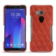 HTC U11+ leather cover - Arange clouquié - Couture