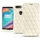 Custodia in pelle OnePlus 5T - Blanc - Couture ( Bologna - White ) 