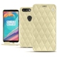 OnePlus 5T leather case - Beige - Couture ( Nappa - Pantone 7502C ) 