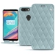 Capa em pele OnePlus 5T - Bleu ciel - Couture ( Nappa - Pantone 277C ) 