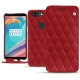 Lederschutzhülle OnePlus 5T - Rouge - Couture ( Nappa - Pantone 199C ) 