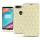 Capa em pele OnePlus 5T - Ivoire - Couture ( Sleek P C12 - White ) 