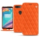Housse cuir OnePlus 5T - Orange fluo - Couture