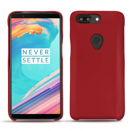 OnePlus 5T leather caseRouge ( Nappa - Pantone #d50032 ) 