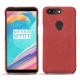 Coque cuir OnePlus 5T - Cerise vintage ( Pantone 185C ) 