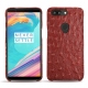 Capa em pele OnePlus 5T - Autruche ciliegia