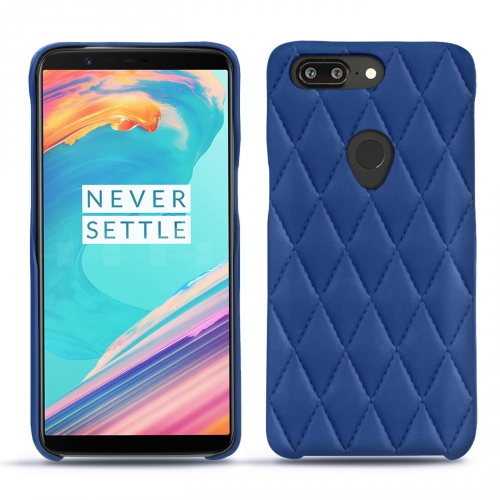 Housses, coques et étuis fabriqués main Oneplus 5T Bleu océan - Couture ( Nappa - Pantone #15458a) 