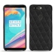 Capa em pele OnePlus 5T - Ebène - Couture ( Sleek P C12 - Black ) 
