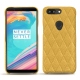 Coque cuir OnePlus 5T - Mimosa - Couture ( Pantone 141C ) 