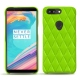 OnePlus 5T leather cover - Vert fluo - Couture