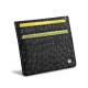Porte cartes X4 - Anti-RFID / NFC - Autruche nero