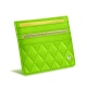 Tarjetero X4 - Anti-RFID / NFC - Vert fluo - Couture