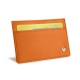 Porta carte X2 - Anti-RFID / NFC - Orange ( Nappa - Pantone 1495U ) 