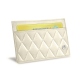 Porte cartes X2 - Anti-RFID / NFC - Blanc - Couture ( Bologna - White ) 