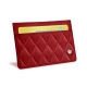 신용카드 홀더 X2- RFID / NFC 차단 - Rouge - Couture ( Nappa - Pantone 199C ) 