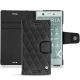 Custodia in pelle Sony Xperia XZ1 Compact - Noir - Couture ( Nappa - Black ) 